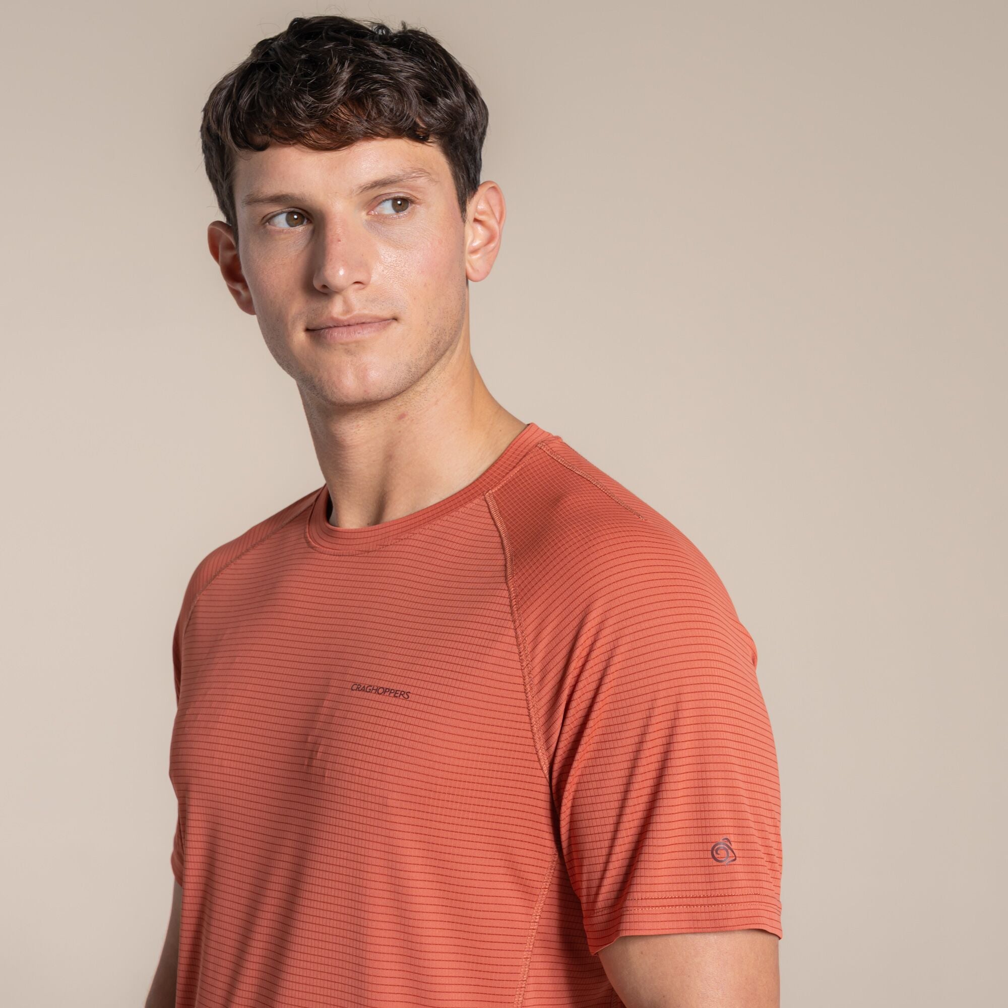 Craghoppers NosiLife SolarShield+ Short Sleeved T-Shirt Dark Sahara