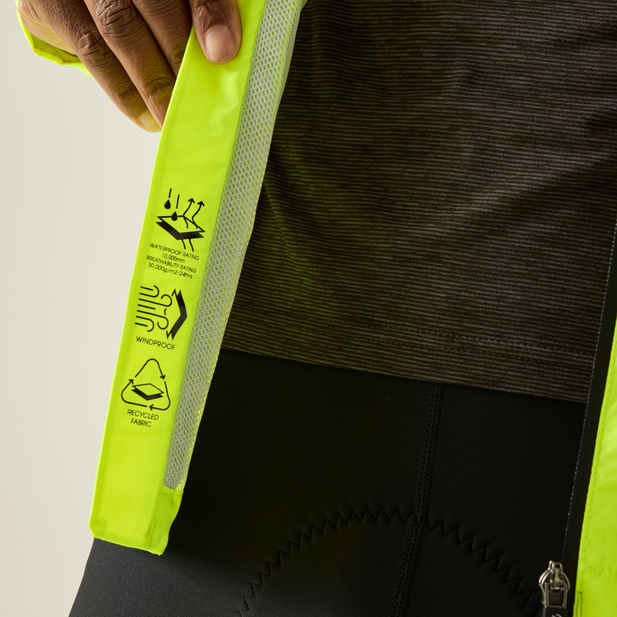 Dare2b Men's Tor Cycle Jacket Fluro Yellow