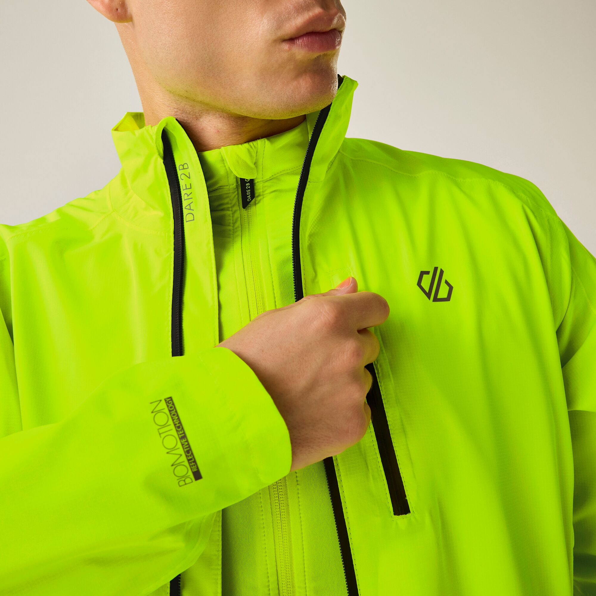 Dare2b Men's Tor Cycle Jacket Fluro Yellow