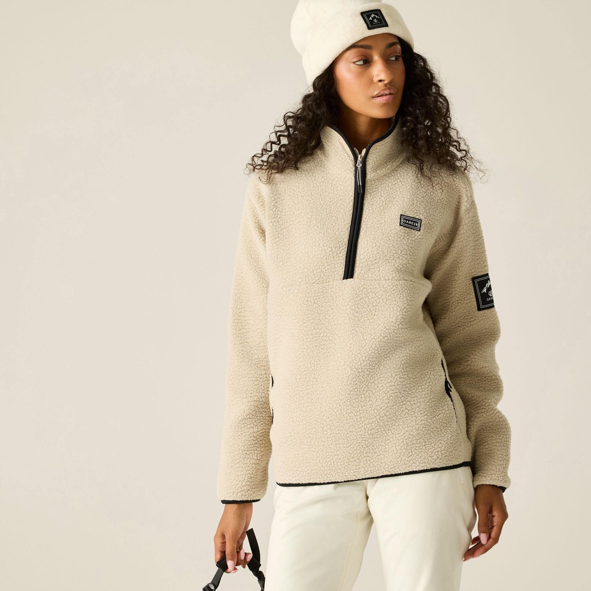 Dare2b Women's Slide Out Half Zip Fleece | White Pepper