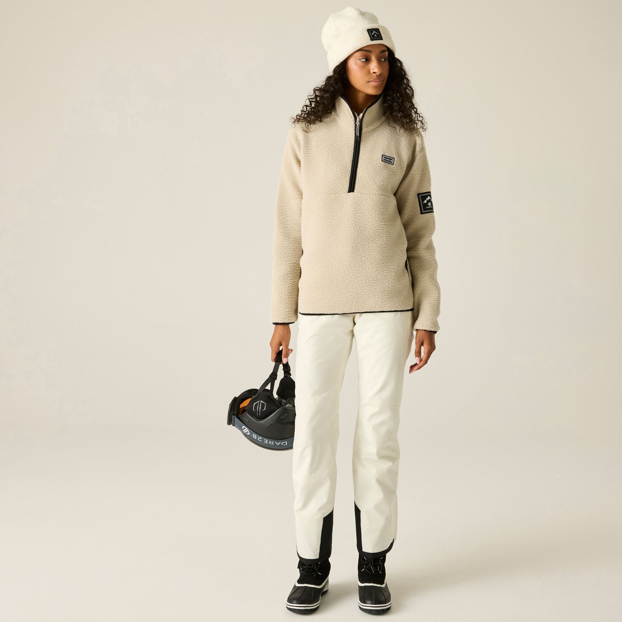 Dare2b Women's Slide Out Half Zip Fleece | White Pepper