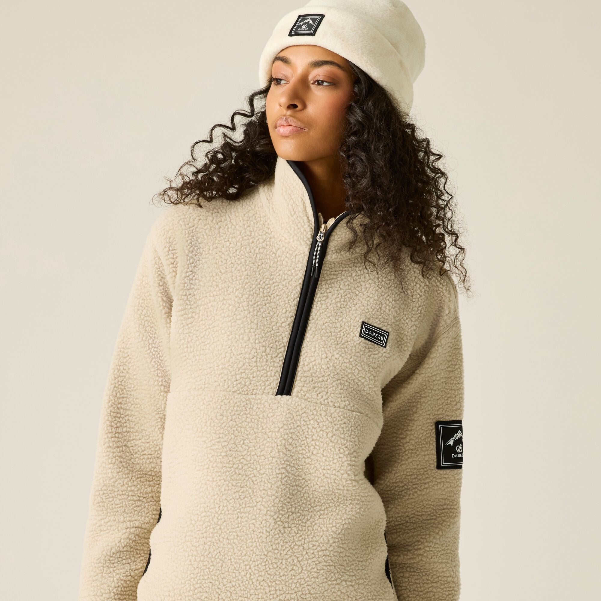 Dare2b Women's Slide Out Half Zip Fleece | White Pepper