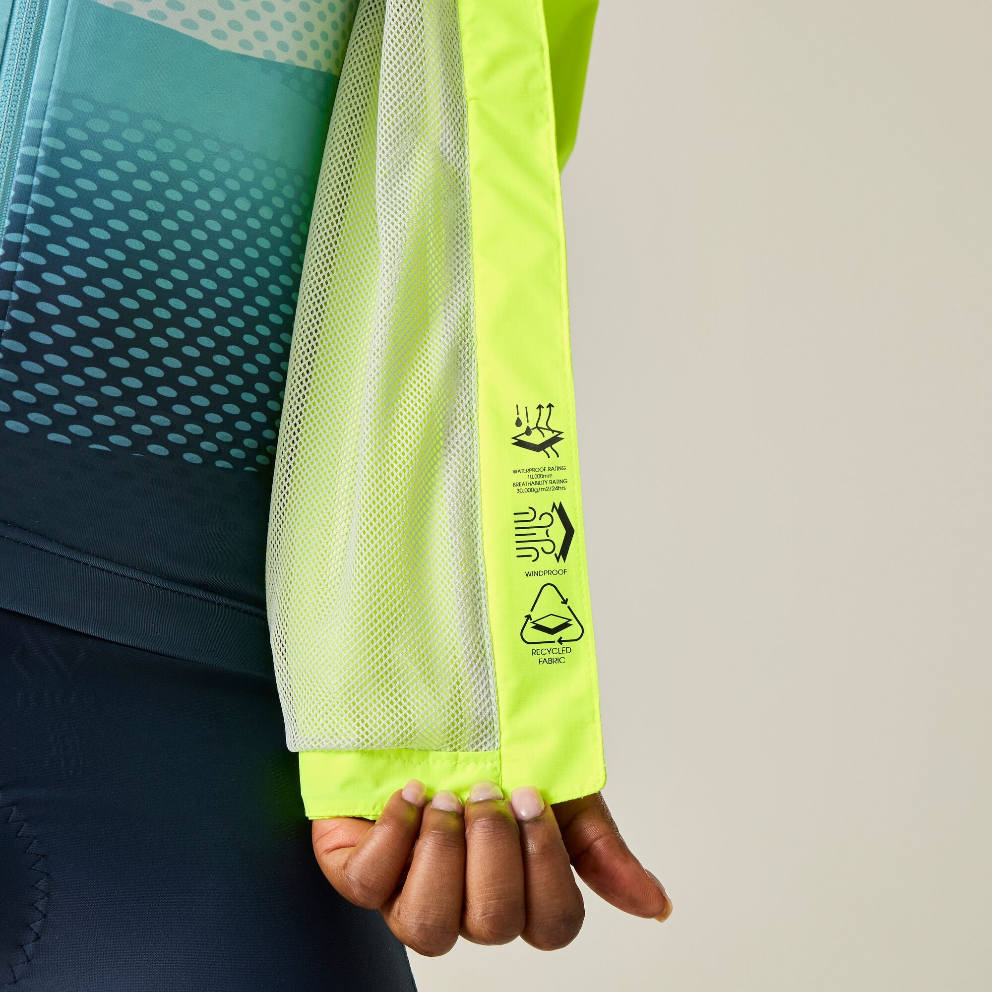 Dare2b Women's Tor Cycle Jacket Fluro Yellow