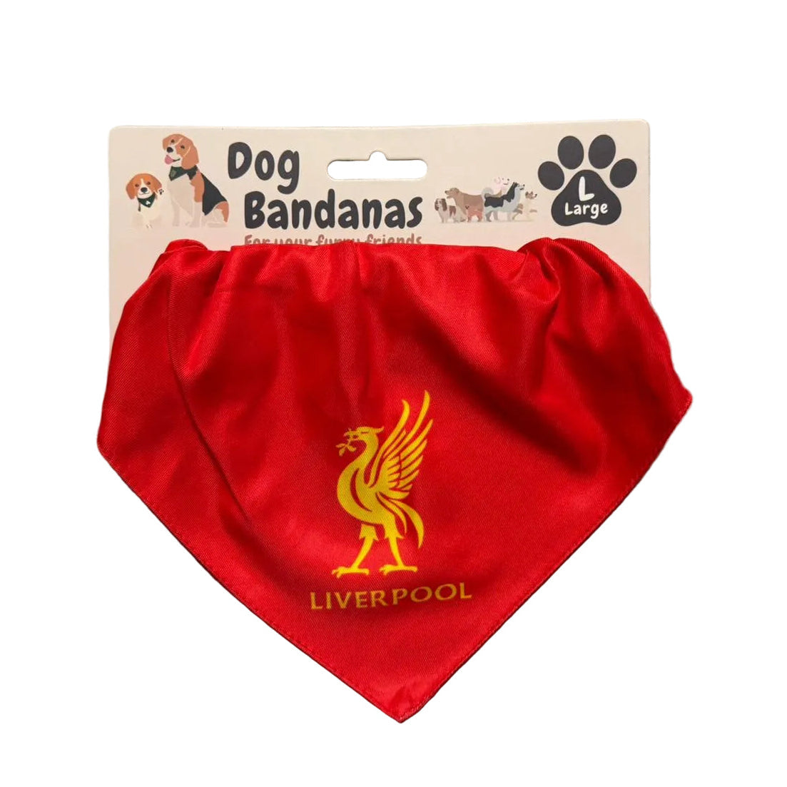 Red dog bandana with Liverpool logo on a white background