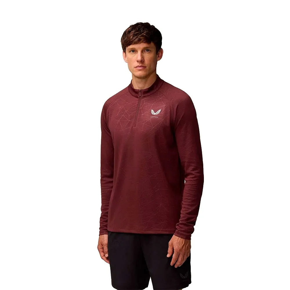 Castore Adapt AOP Training 1/4 Zip Top Plum
