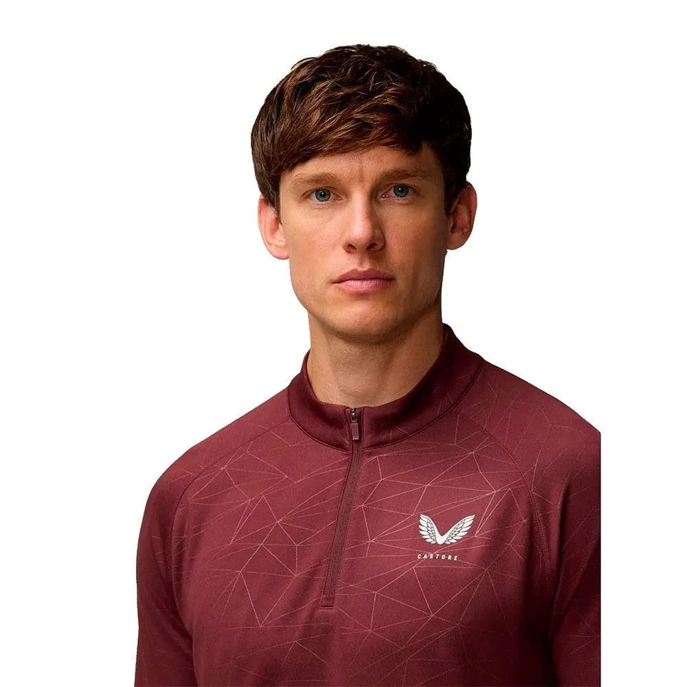 Castore Adapt AOP Training 1/4 Zip Top Plum