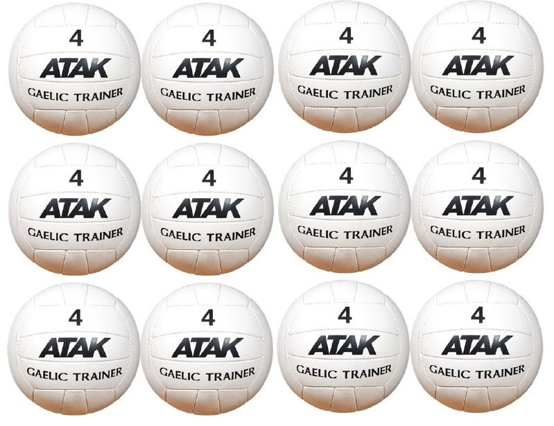 Atak Gaelic Trainer Football Size 4 12 Pack