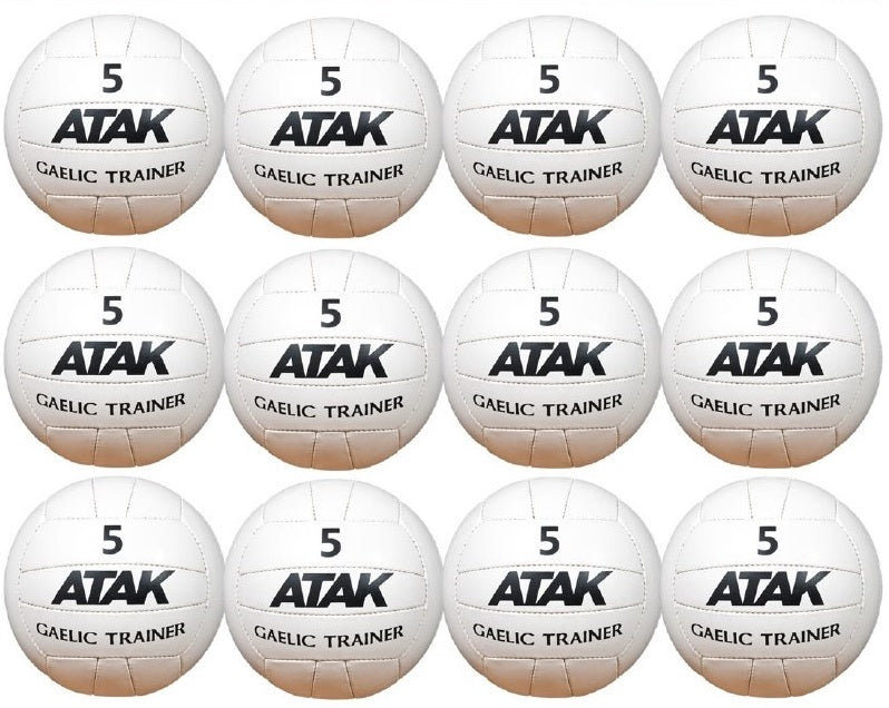 Atak Gaelic Trainer Football Size 5 12 Pack