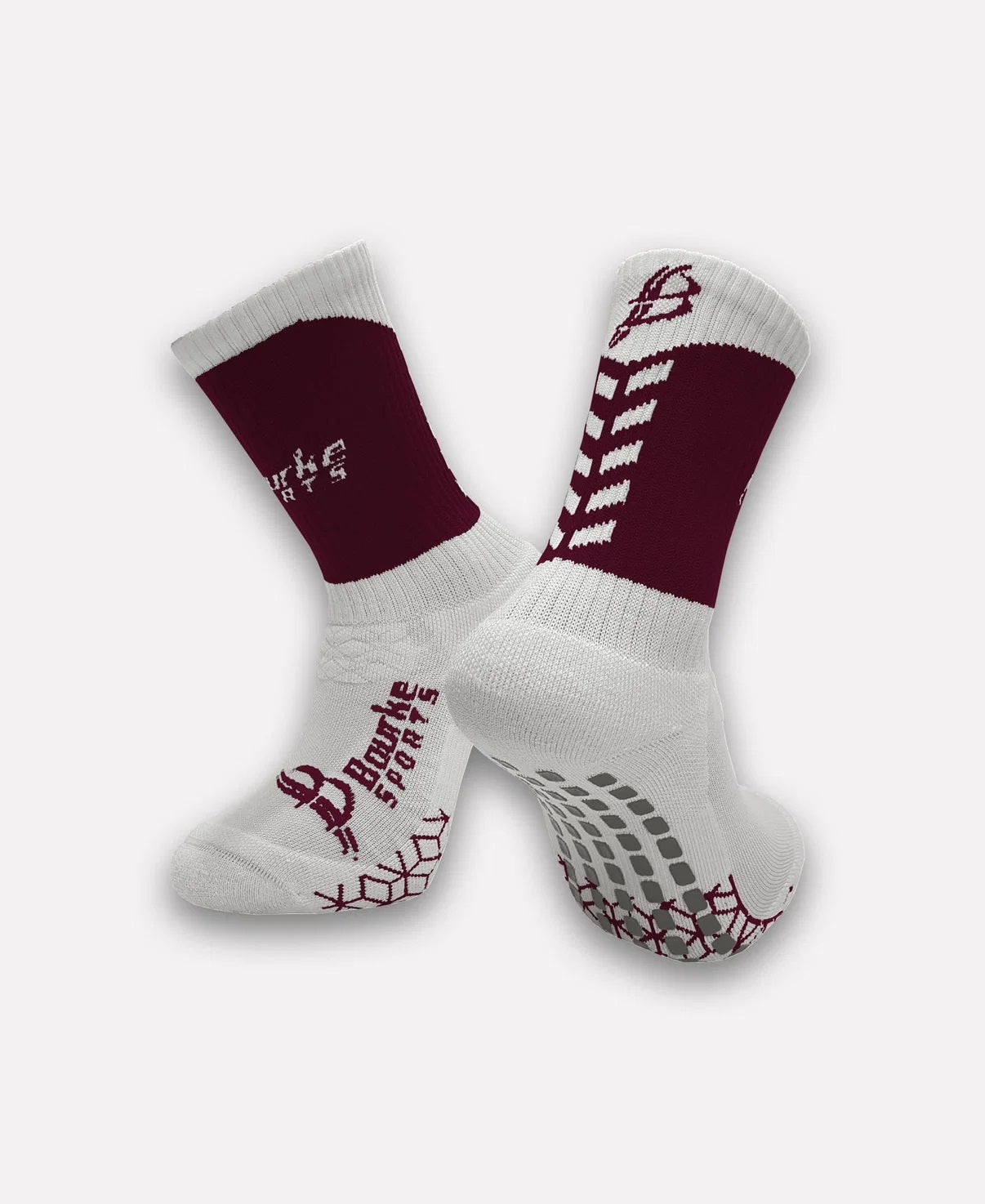 Bourke Sports Miniz Chevron Socks Maroon White