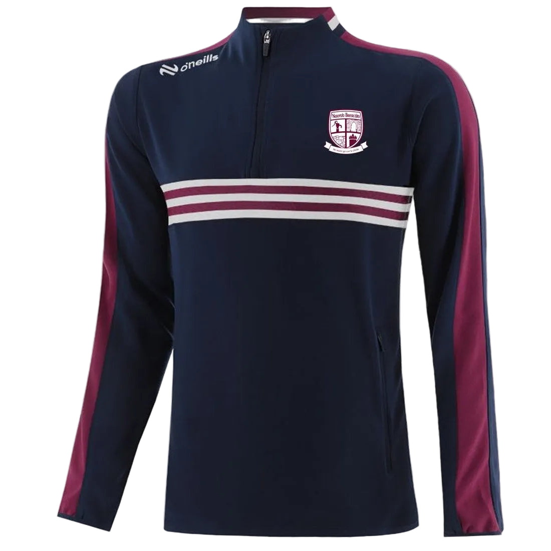 O'Neills St Breckans Dromore Squad Half Zip Navy Maroon White