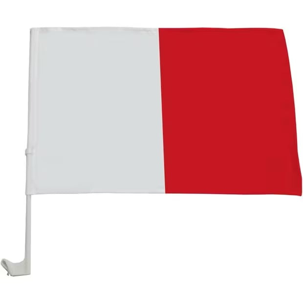 TCF Car Flag Red White