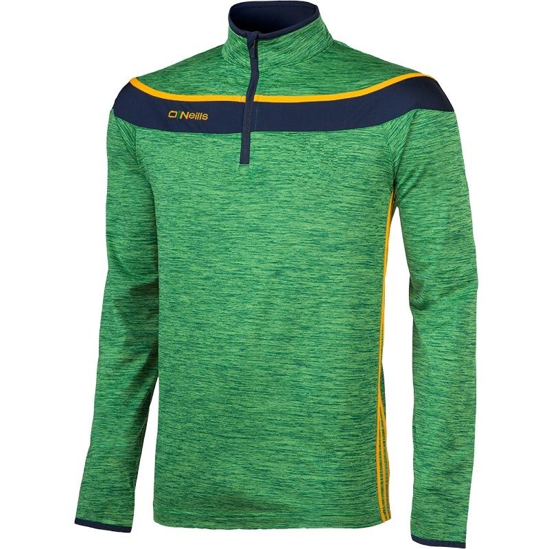 O'Neills Slaney 3 Stripe Half Zip (Melange Green Navy Amber)