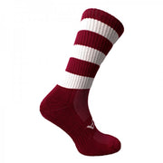 Atak Shox Mid Lenght Football Socks Maroon White