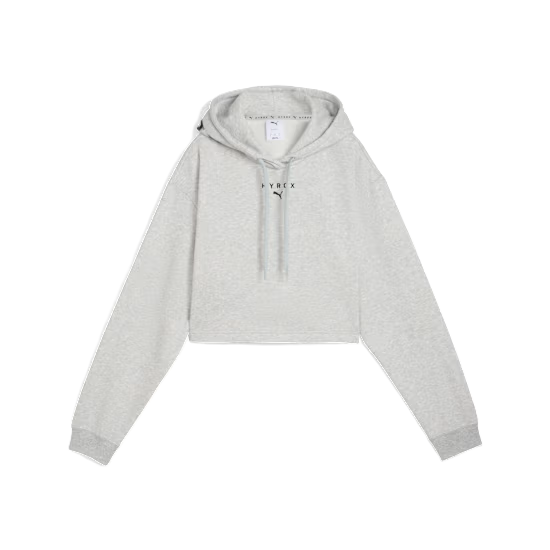 PUMA HYROX Heavyweight Hoodie Women Light Grey Heather