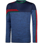 O'Neills Nevis Brushed Crew Neck (Melange Navy Red Green)