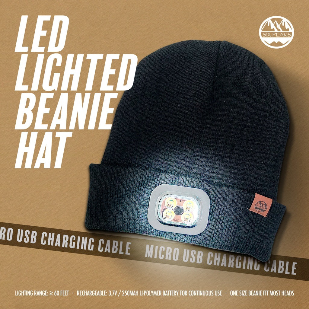 Six Peaks Peaks LED Lighted Beanie Black