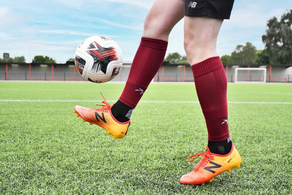 Precision Plain Pro Footless Sleeve Socks Maroon