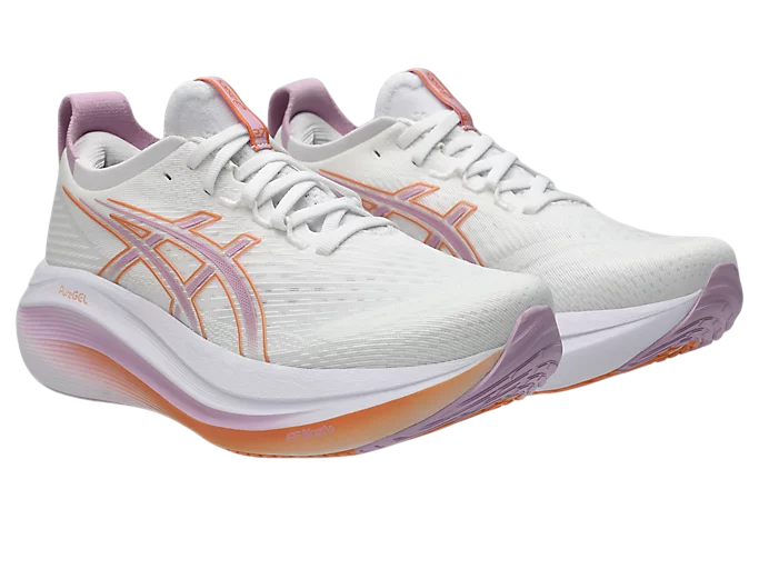 Asics Gel-Nimbus 26 Women's Running Shoes - White Pink