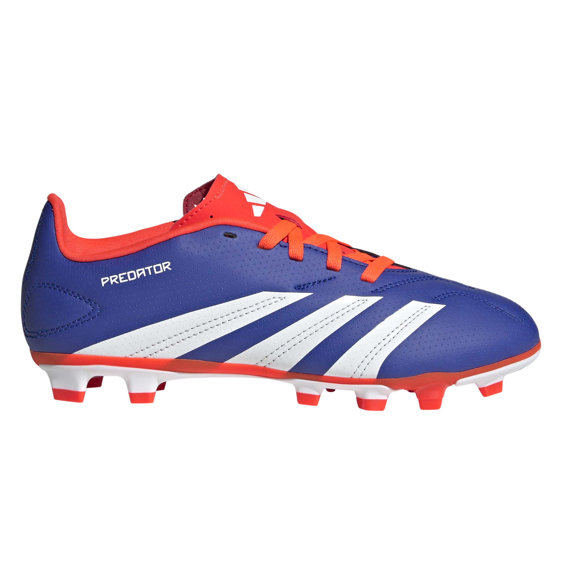 Adidas Predator Club Firm Ground Junior Football Boots Lucid Blue Solar Red White