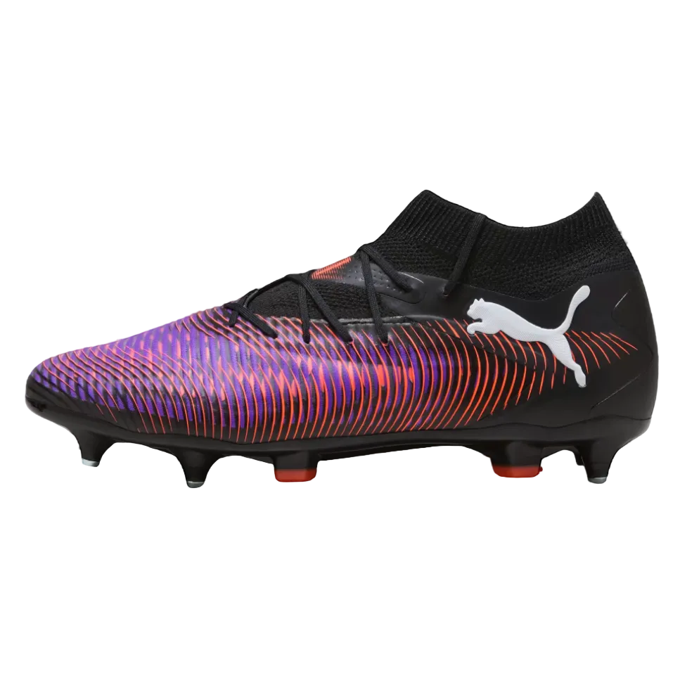 Puma Future 8 Pro Soft Ground Football Boots Black Glow Red