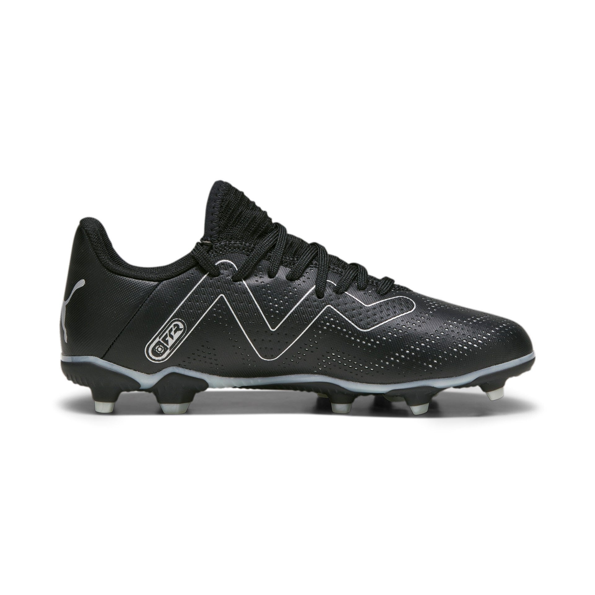 Puma Future Play Firm Ground Junior Football Boots Puma Black Silver