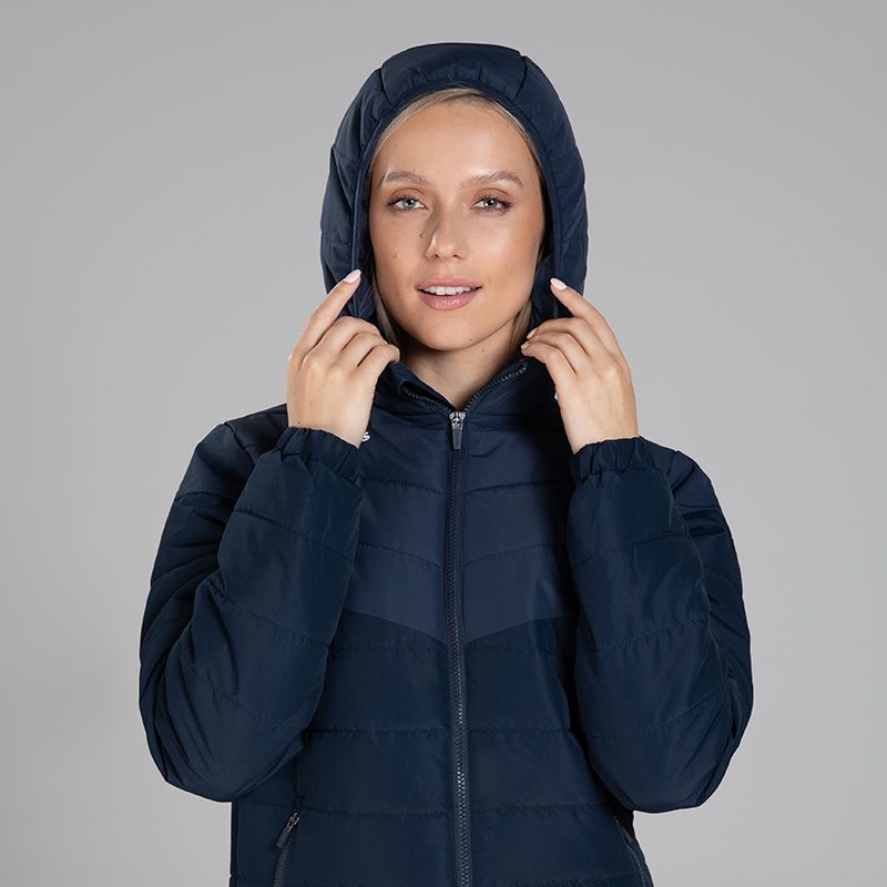 O'Neills Women's Maddox Hooded Padded Jacket Navy