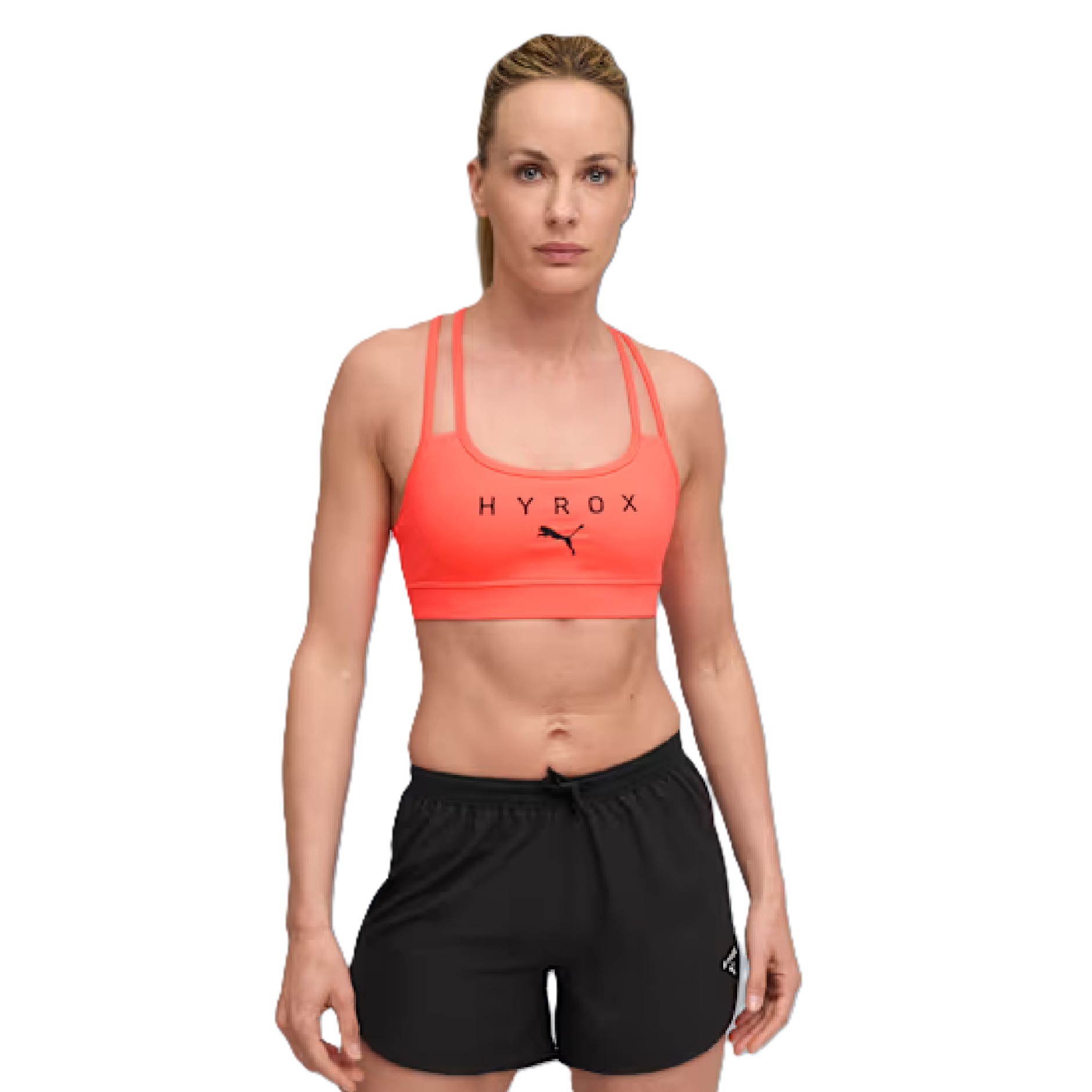 PUMA HYROX MOVE Strappy Bra Glowing Red