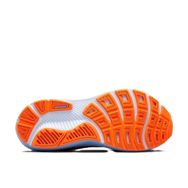 Brooks Ghost Womens Running Shoe Blue Heron White Orange