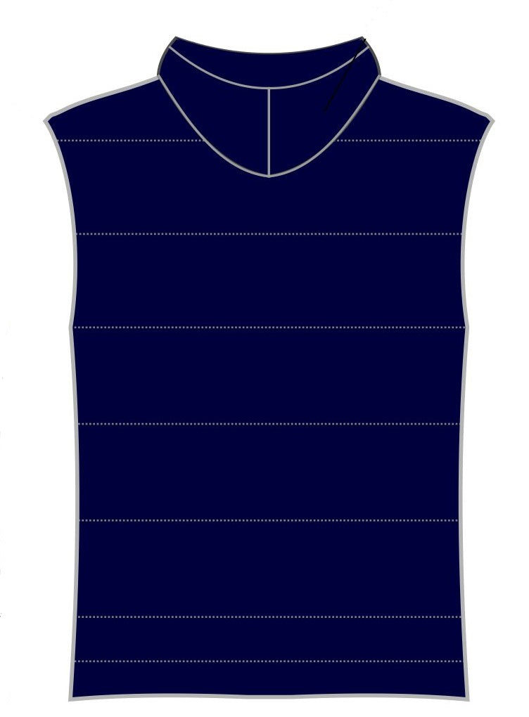 CS Padded Hooded Gilet (Navy Maroon)