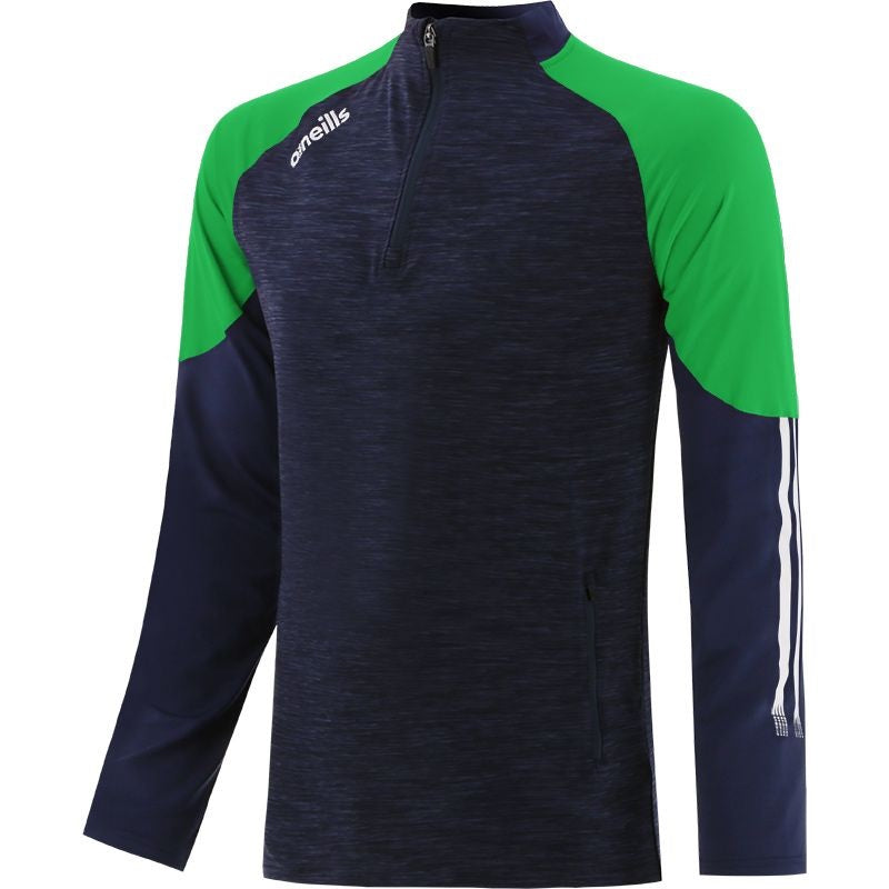 O'Neills Oslo Brushed Half Zip Top (Navy Green White)