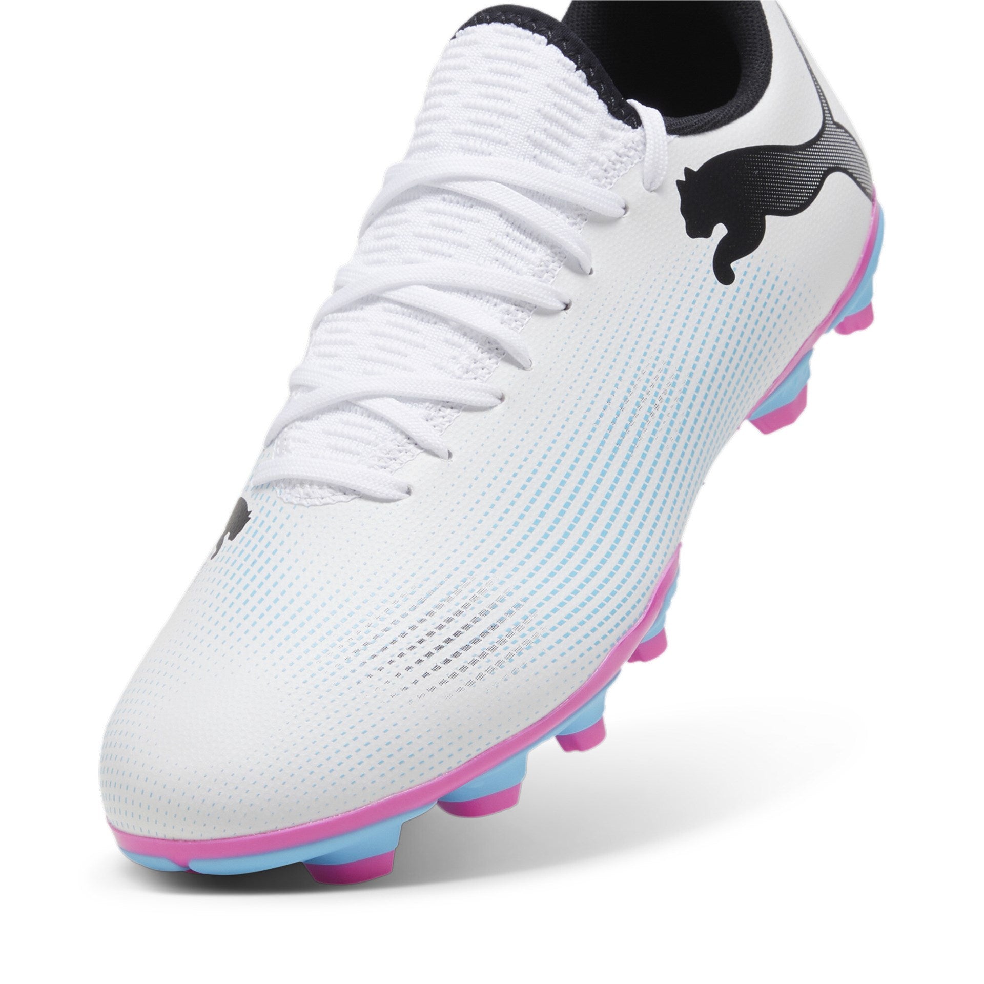 Puma Future 7 Play Junior Firm Ground Football Boots White Pink