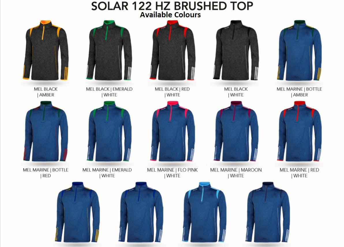 O'Neills Solar 3 Stripe Brushed Half Zip (Melange Black Red)