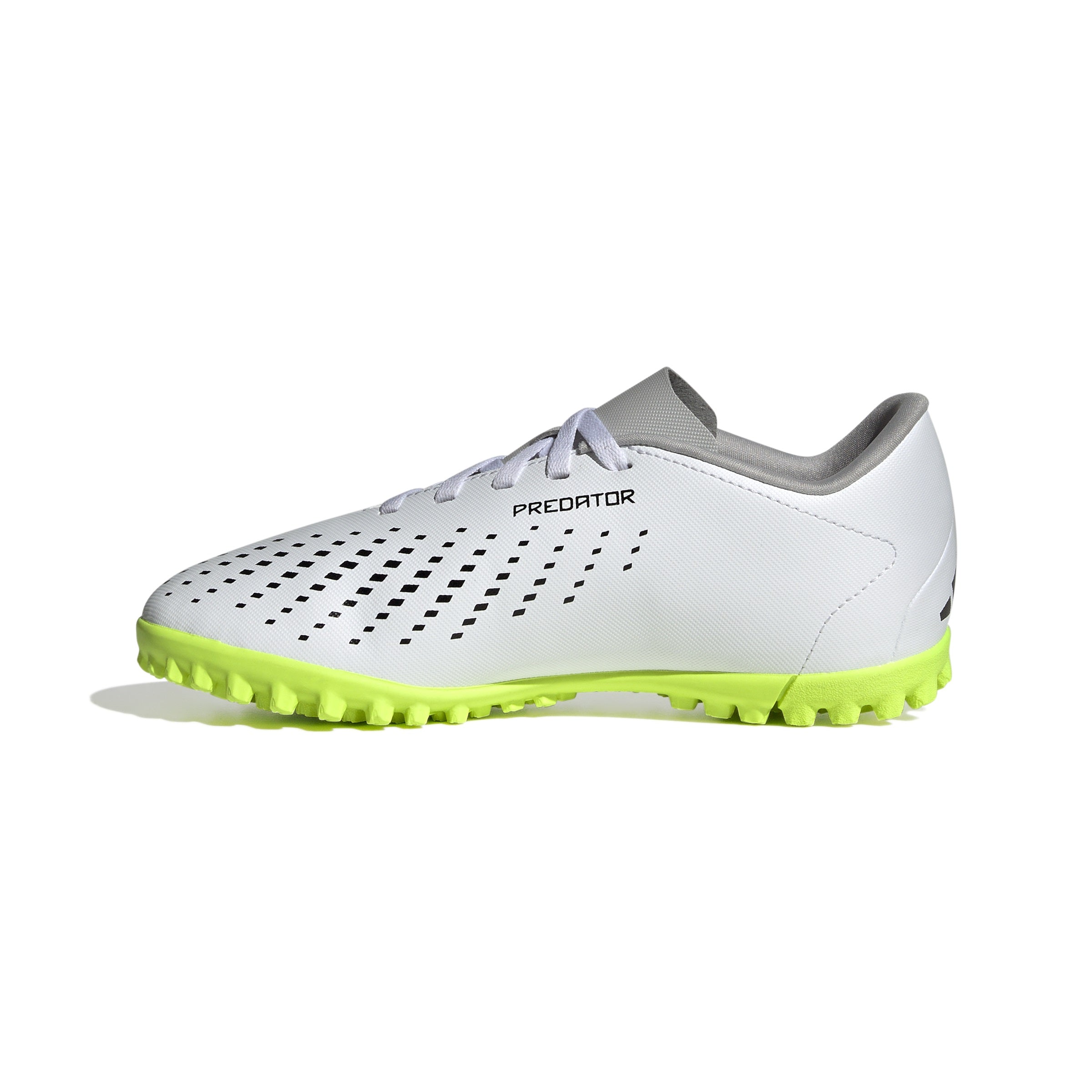 Adidas Predator Accuracy.4 Junior Astro Turf Football Boots White Black Lucid Lemon (White Lemon)