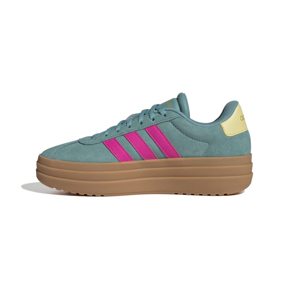 Adidas Women' VL Court Bold Shoes Turquoise Shock Pink Powder Teal Powder Yellow