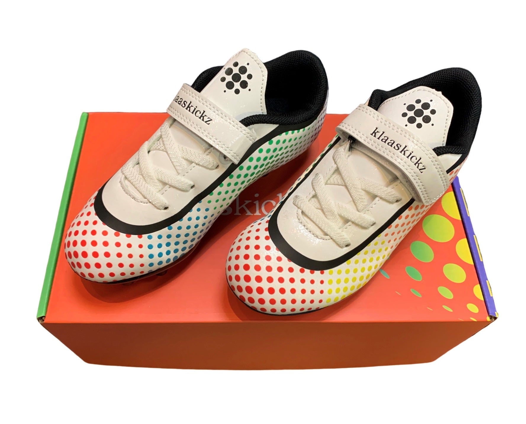 Klaaskickz Velcro Junior Football Boots White Multi White Multi