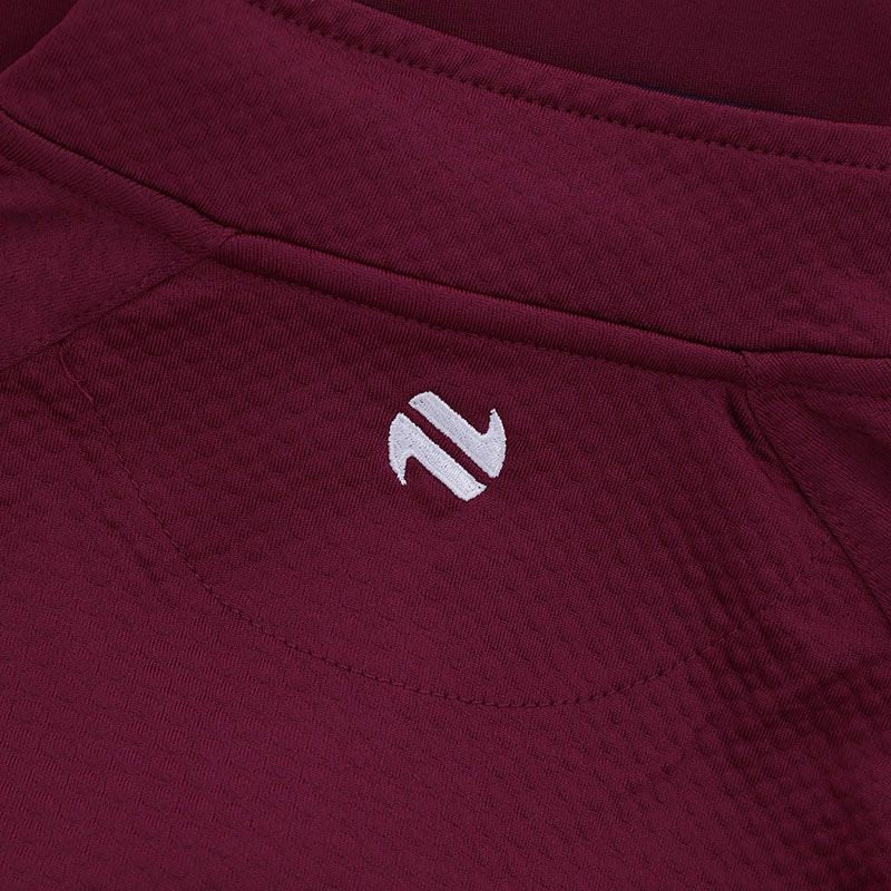 O'Neills Focus Brushed Half Zip Top Maroon White