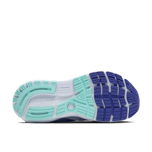 Brooks Ghost Women' Running Shoes White Amparo Blue Limpet Shell