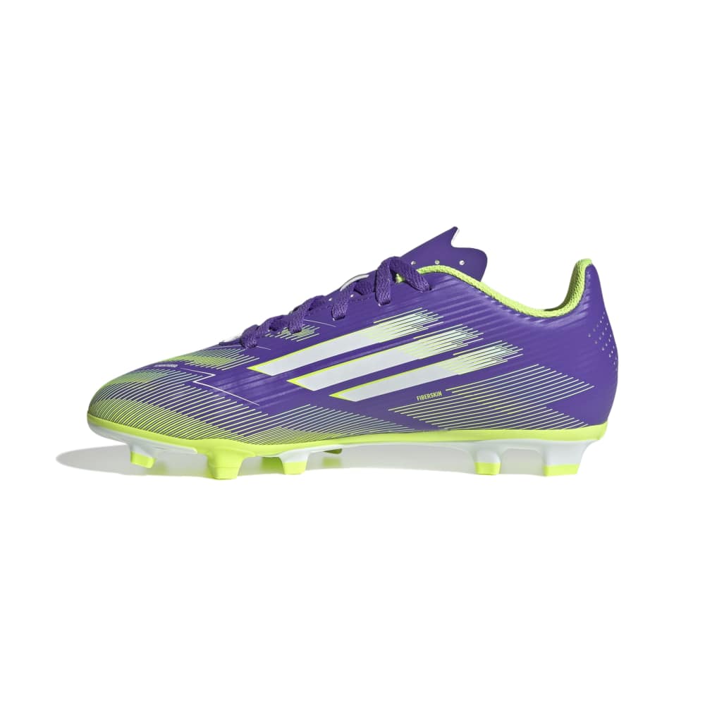 Adidas F50 Club Firm Ground Junior Football Boots Purple Rush White Lucid Lemon
