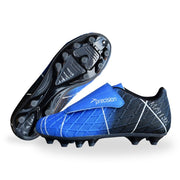 Precision Matrix Junior Velcro Football Boots Firm Ground Blue Black Silver (Blue Black)