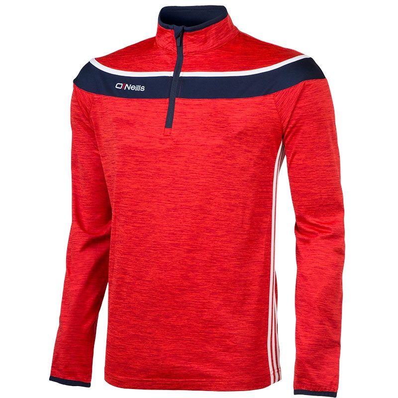 O'Neills Slaney 3 Stripe Half Zip (Melange Red Navy White)