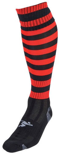 Precision Pro Football Socks Hooped Black Red