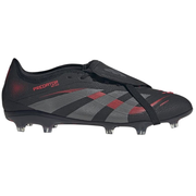 Adidas Predator Pro Firm Ground Football Boots Core Black Grey Fur Lucid Red
