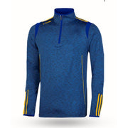 O'Neills Solar 3 Stripe Brushed Half Zip (Melange Navy Royal Amber)