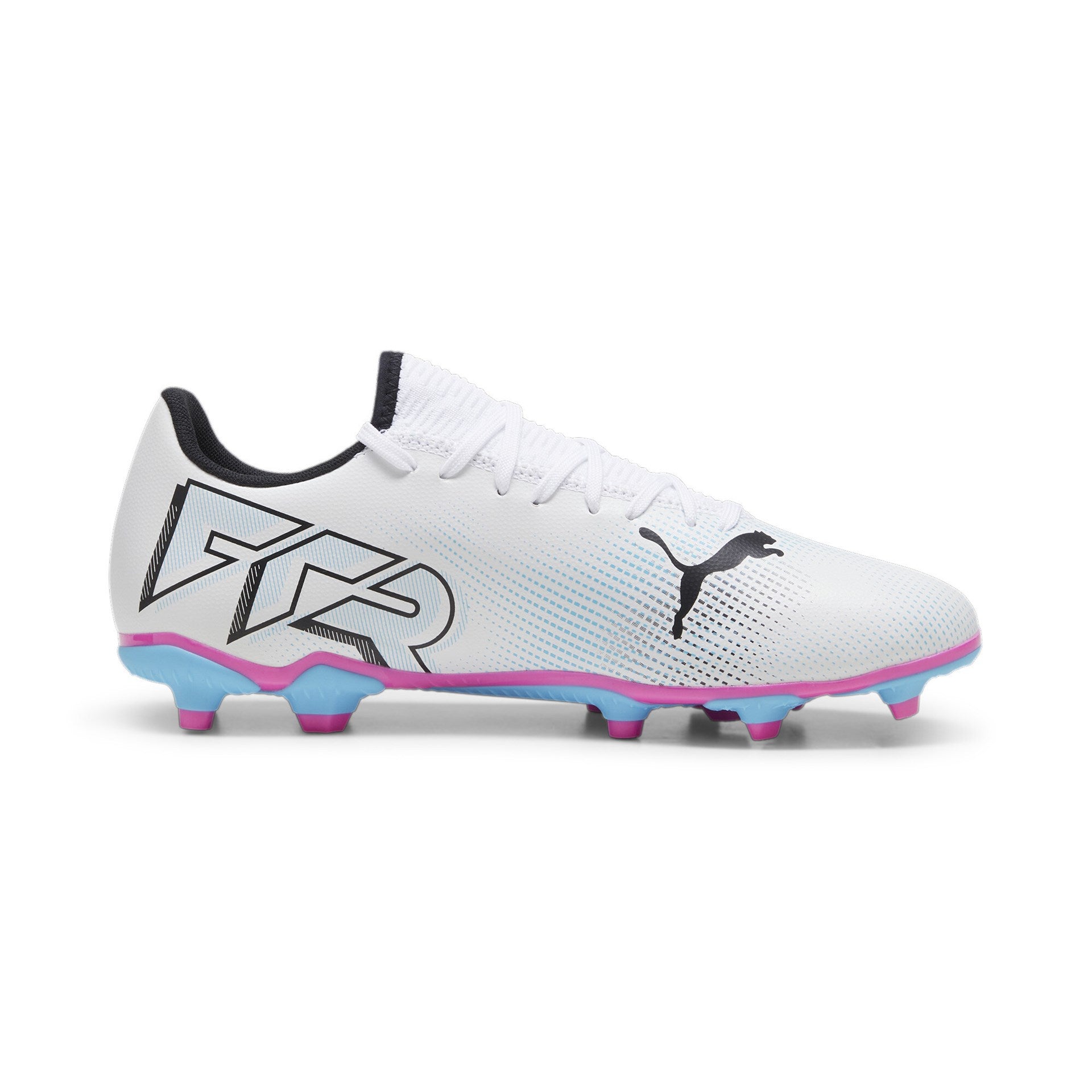 Puma Future 7 Play Junior Firm Ground Football Boots White Pink