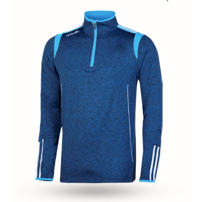 O'Neills Solar 3 Stripe Brushed  Half Zip (Melange Navy Sky White)