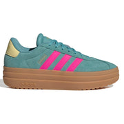 Adidas Women' VL Court Bold Shoes Turquoise Shock Pink Powder Teal Powder Yellow
