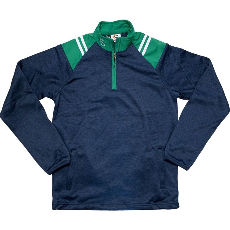 CS Club Half Zip Top Navy Green White