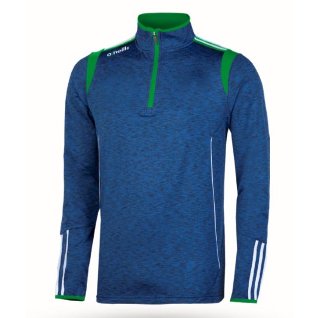 O'Neills Solar 3 Stripe Brushed Half Zip (Melange Navy Green White)