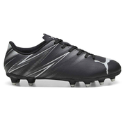 Puma Attacanto Junior Firm Ground Junior Football Boots Black Silver Mist