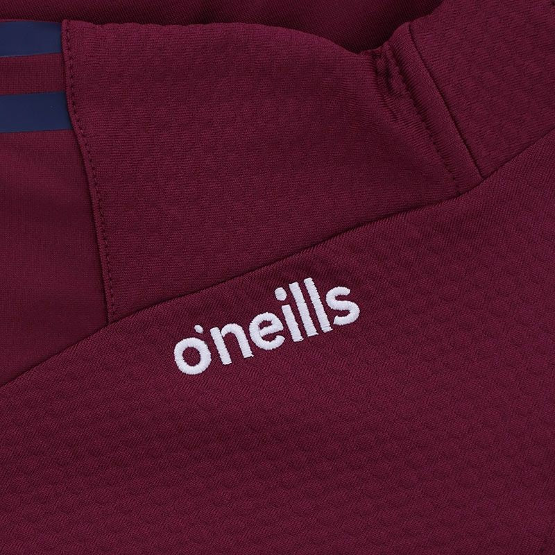 O'Neills Focus Brushed Half Zip Top Maroon White